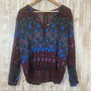 Lucky Brand Long Sleeve Lightweight Top Sz L